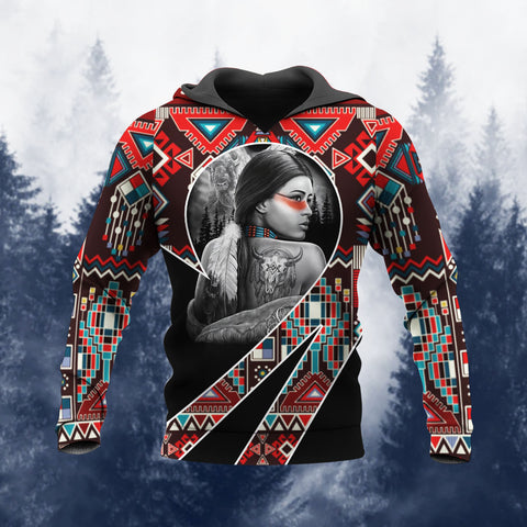 HD260112M11 Woman Spirit Native American Pride 3D Hoodie