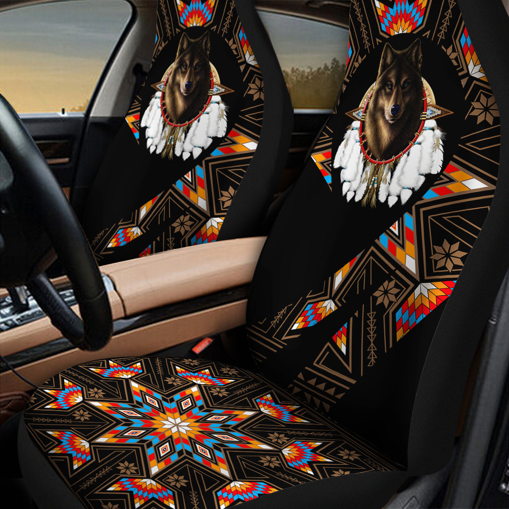 HD260112M15 Wolf Dreamcatcher Native Car Seat Cover