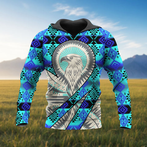 HD260112M17 Eagle Native American Pride 3D Hoodie