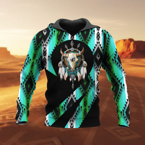 HD260112M18 Bison Native American Pride 3D Hoodie
