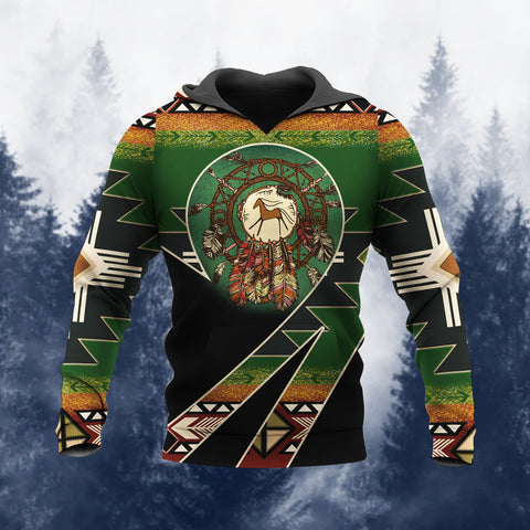 HD260113M11 Horse Native American Pride 3D Hoodie