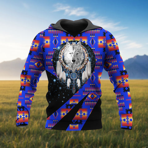 HD260113M16 Wolf Native American Pride 3D Hoodie