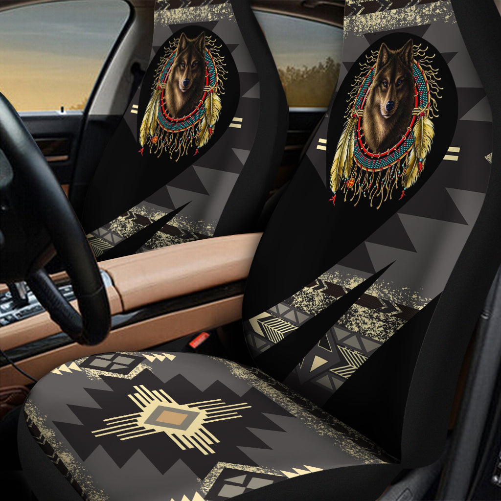 HD260114M19 Wolf Dreamcatcher Native Car Seat Cover