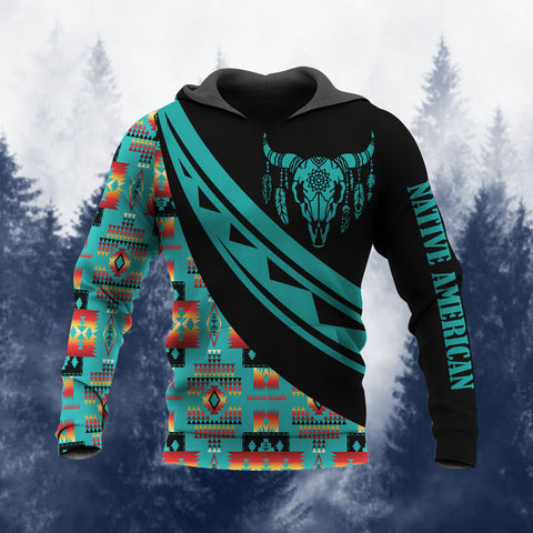 HD260119M02 Bison Native American Pride 3D Hoodie