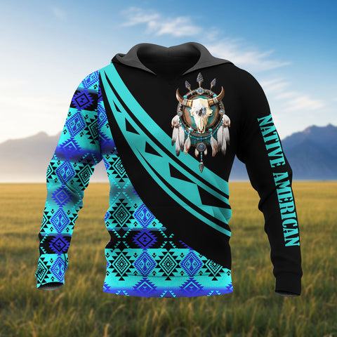 HD260119M07 Bison Native American Pride 3D Hoodie