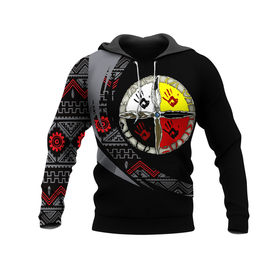 Powwow StoreHD0012239 Pattern Native Pride 3D Hoodie