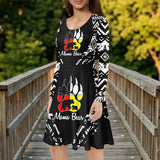 HDB0098 Mama Bear Native American Round Neck Long Sleeve Dress