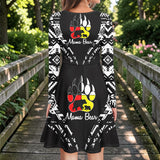 HDB0098 Mama Bear Native American Round Neck Long Sleeve Dress