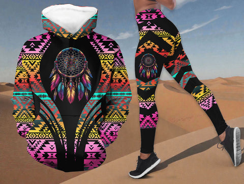 HDL251210M03 Dreamcatcher Native American Hoodie Leggings Set