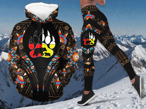 HDL251210M13 Mama Bear Native American Hoodie Leggings Set
