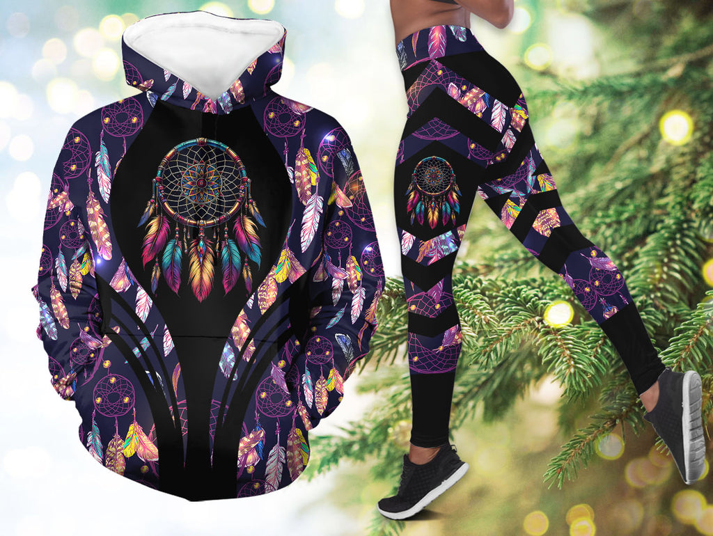 HDL251210M14 Dreamcatcher Native American Hoodie Leggings Set
