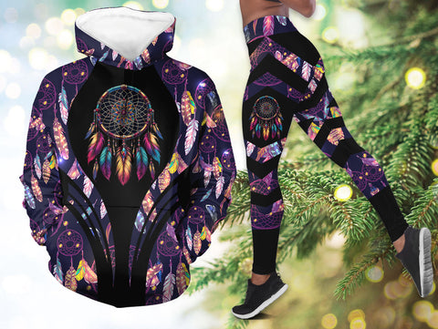 HDL251210M14 Dreamcatcher Native American Hoodie Leggings Set
