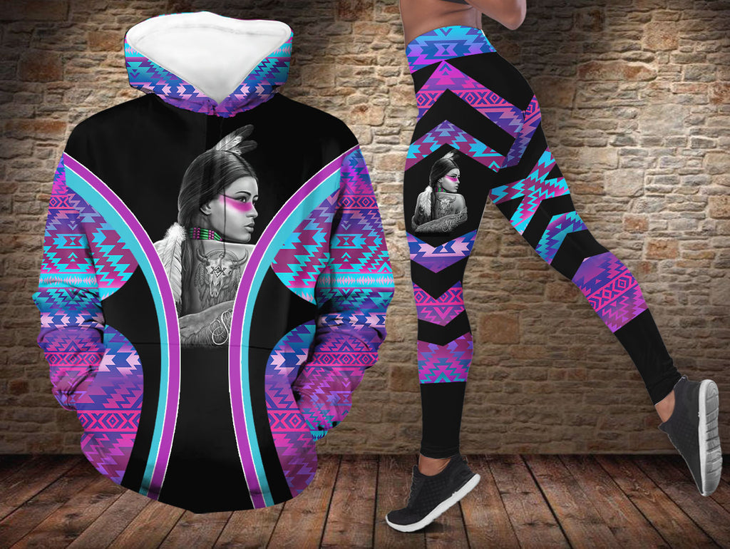 HDL251211M01 Spirit Native American Hoodie Leggings Set