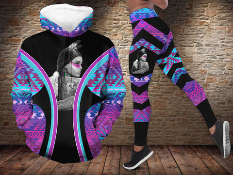 HDL251211M01 Spirit Native American Hoodie Leggings Set