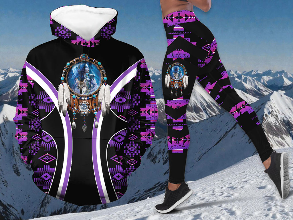 HDL251211M05 Dreamcatcher Native American Hoodie Leggings Set
