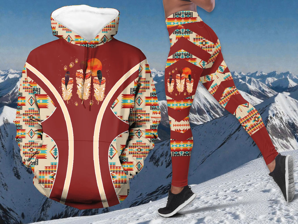 HDL251211M10 Sisters Native American Hoodie Leggings Set