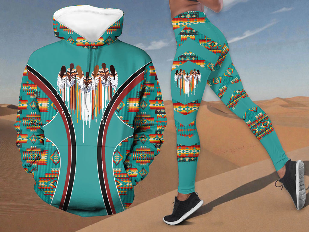 HDL251211M11 Sisters Native American Hoodie Leggings Set