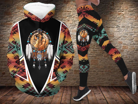 HDL251212M01 Dreamcatcher Native American Hoodie Leggings Set