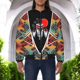 HDL251212M02 Native American Bomber Jacket With Sleeve Pocket