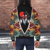HDL251212M02 Native American Bomber Jacket With Sleeve Pocket