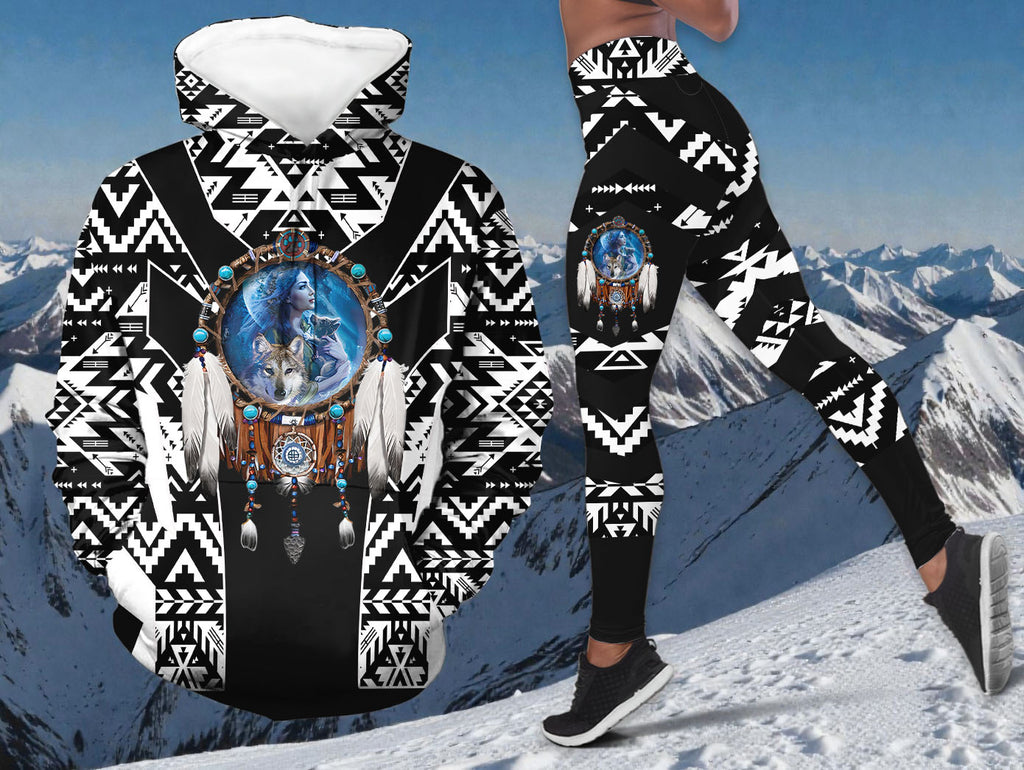 HDL251216M01 Dreamcatcher Native American Hoodie Leggings Set