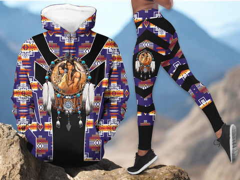 HDL251216M10 Dreamcatcher Native American Hoodie Leggings Set