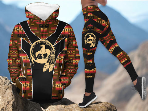 HDL251216M14 Trail of Tears Native American Hoodie Leggings Set