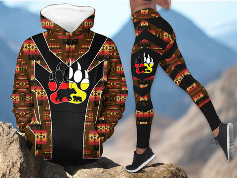 HDL251216M15 Mama Bear Native American Hoodie Leggings Set