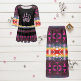 HLS001107 Native American Ladies Two Piece Suit