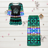 HLS001113 Native American Ladies Two Piece Suit