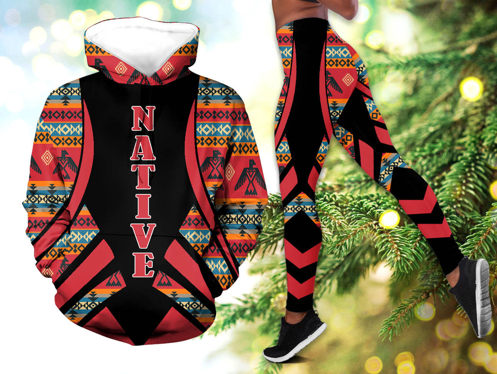 HLS0012774 Pattern  Native 3D Hoodie Legging Set