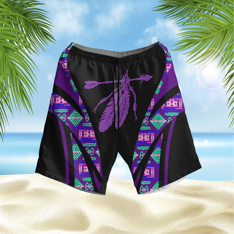HSM005 Feather Native American Hawaiian Shorts