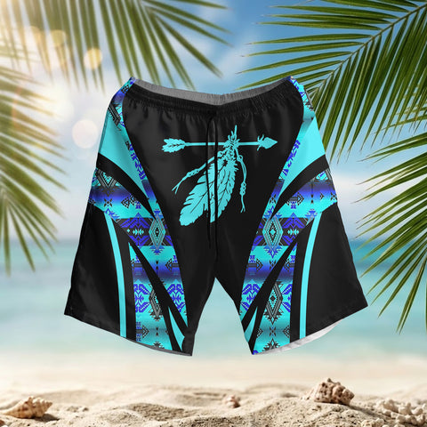 HSM006 Feather Native American Hawaiian Shorts