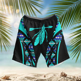 HSM008 Feather Native American Hawaiian Shorts