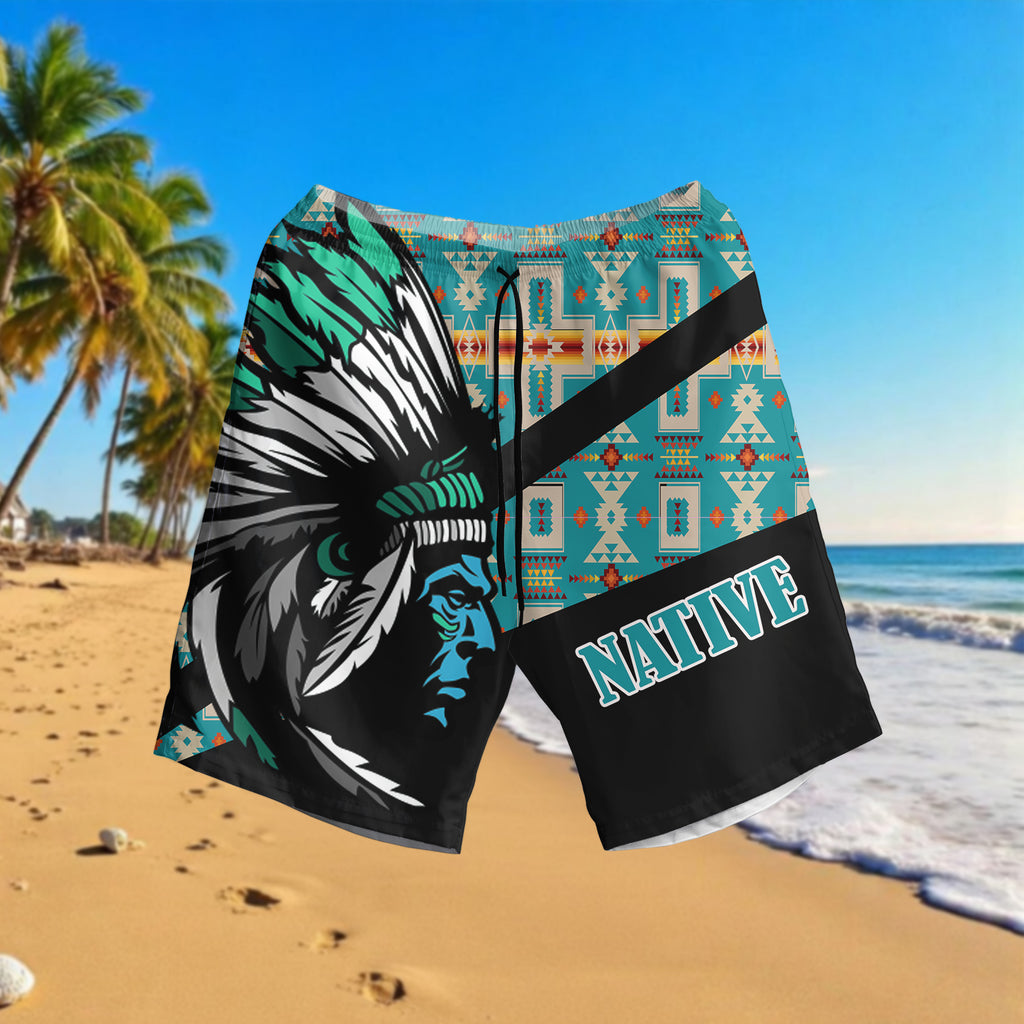 HSM010 Chief Native American Hawaiian Shorts