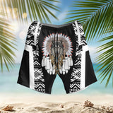 HSM020 Wolf Chief Native American Hawaiian Shorts