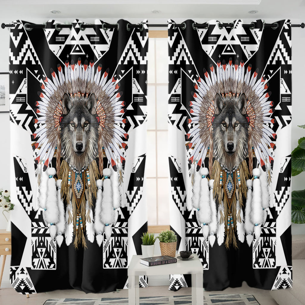 HW250429M01 Native American Living Room Curtain