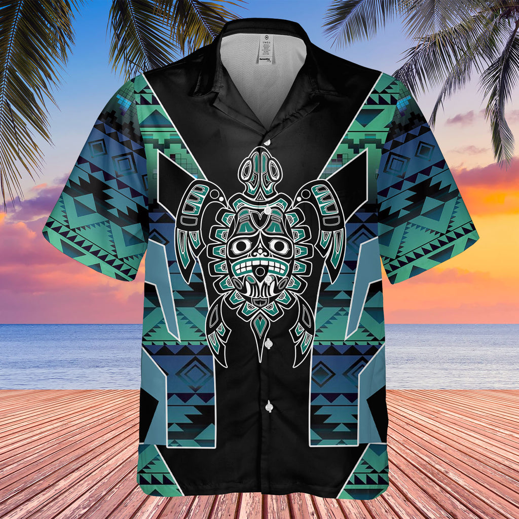 HW250429M05 Turtle Native American Hawaiian Shirt 3D