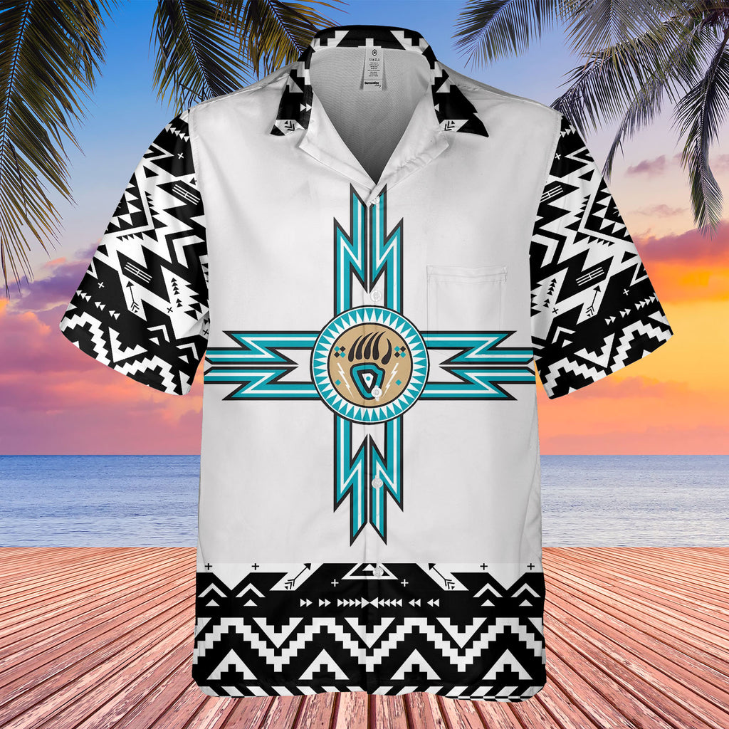 HW250711M01 Bear Claw Native American Hawaiian Shirt 3D