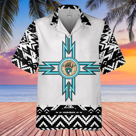 HW250711M01 Bear Claw Native American Hawaiian Shirt 3D
