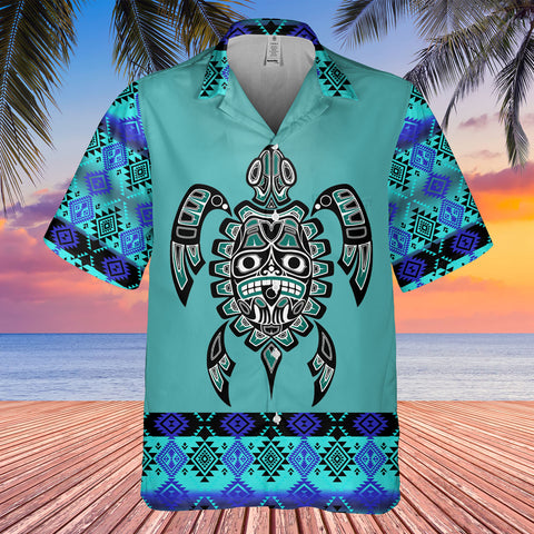 HW250711M20 Turtle Native American Hawaiian Shirt 3D