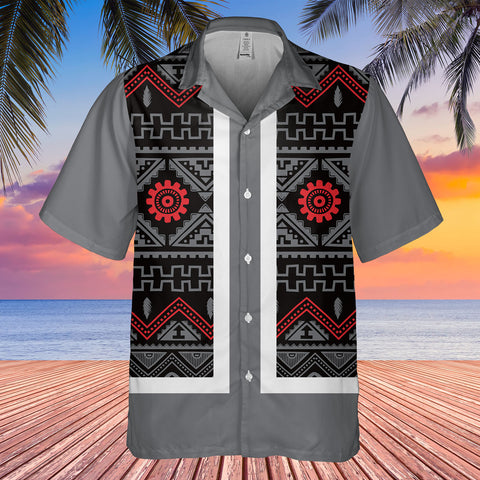HW250714M01 Native American Hawaiian Shirt 3D