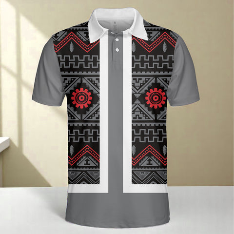 HW250714M01 Native American Polo T-Shirt 3D