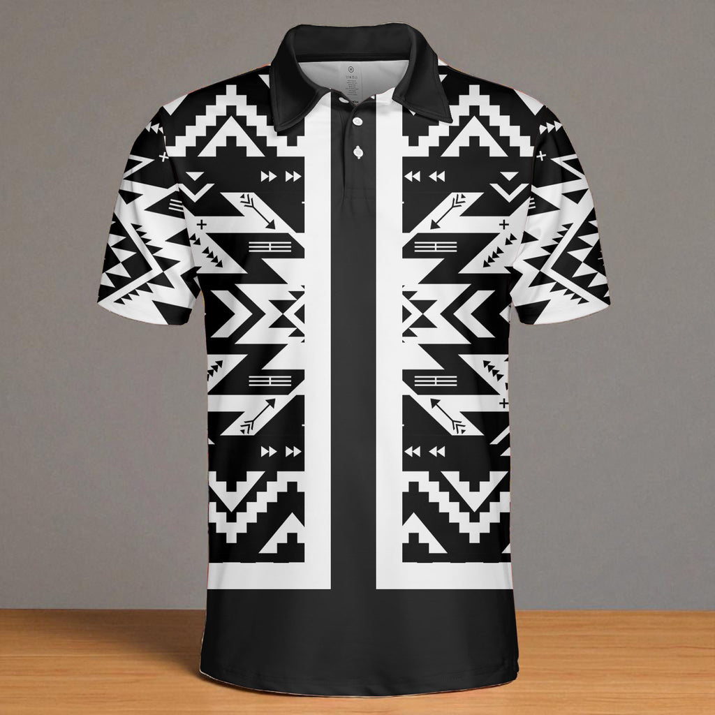 HW250714M02 Native American Polo T-Shirt 3D