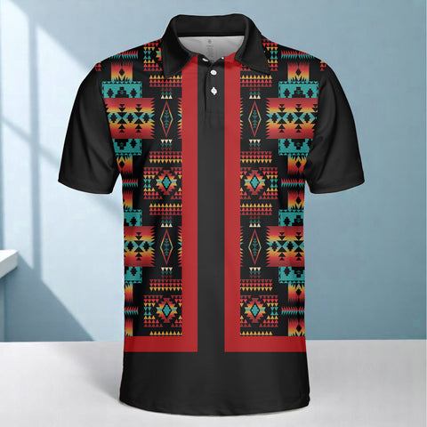 HW250714M04 Native American Polo T-Shirt 3D