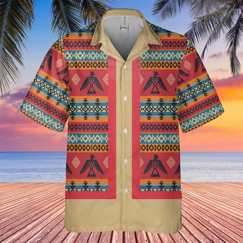 HW250714M05 Native American Hawaiian Shirt 3D