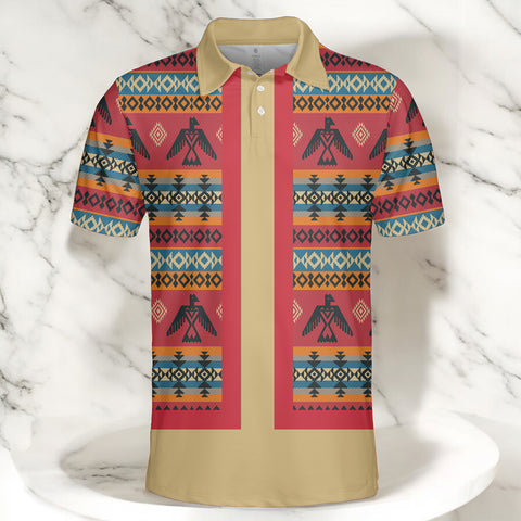 HW250714M05 Native American Polo T-Shirt 3D