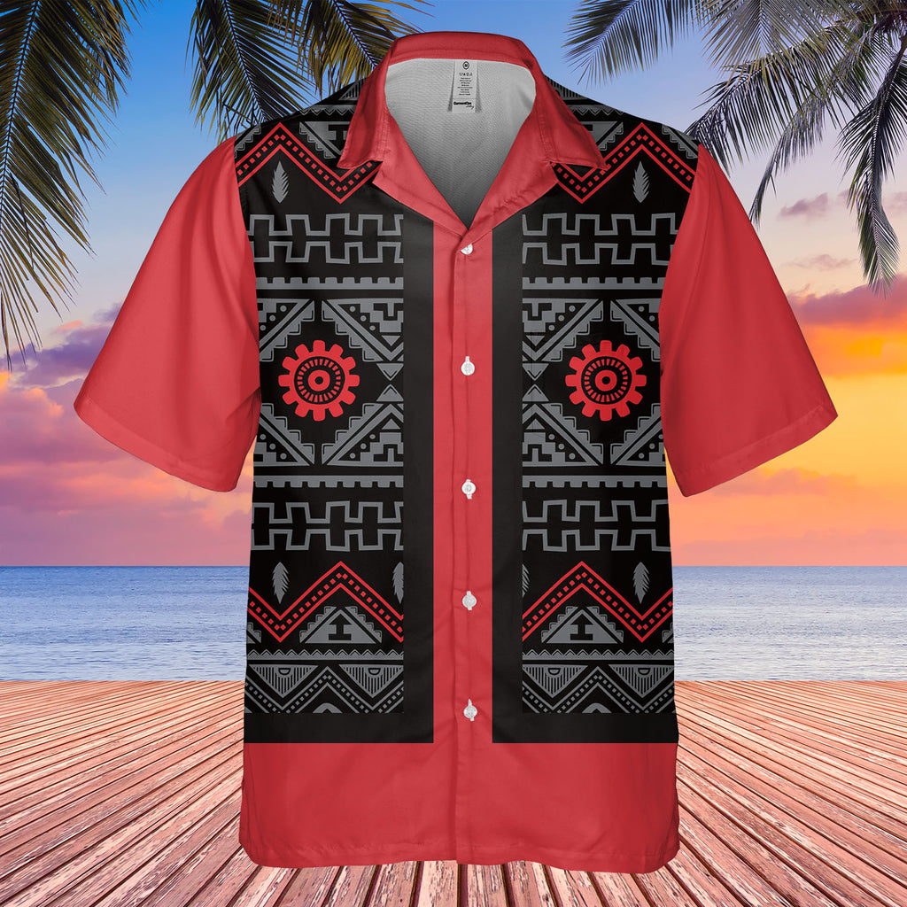 HW250714M06 Native American Hawaiian Shirt 3D