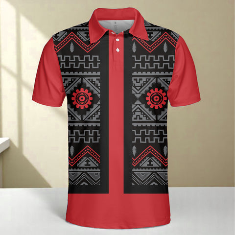 HW250714M06 Native American Polo T-Shirt 3D