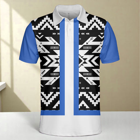 HW250714M08 Native American Polo T-Shirt 3D